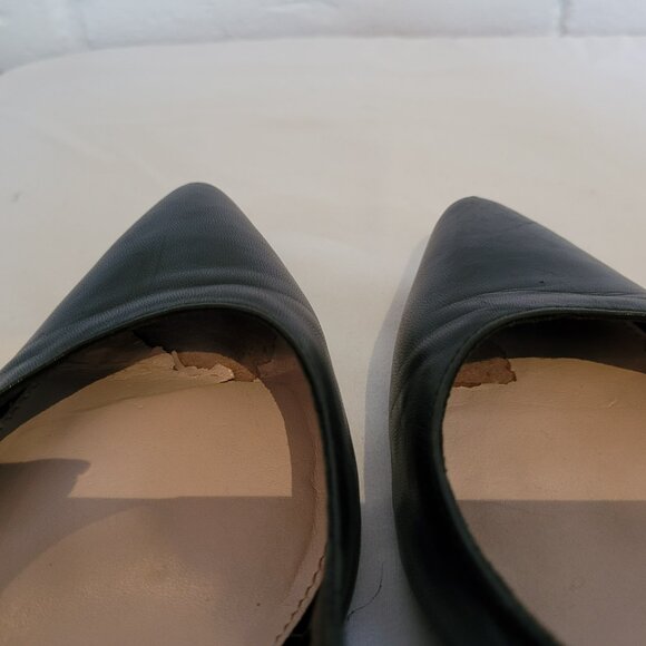 Vince Camuto Stefania Black Leather Slingback Heels Size 7 M - Picture 11 of 13